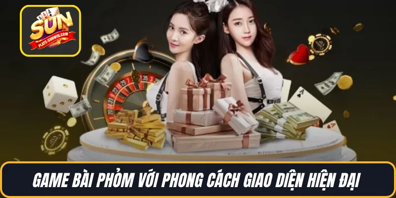 Game bài Phỏm với phong cách giao diện hiện đại 
